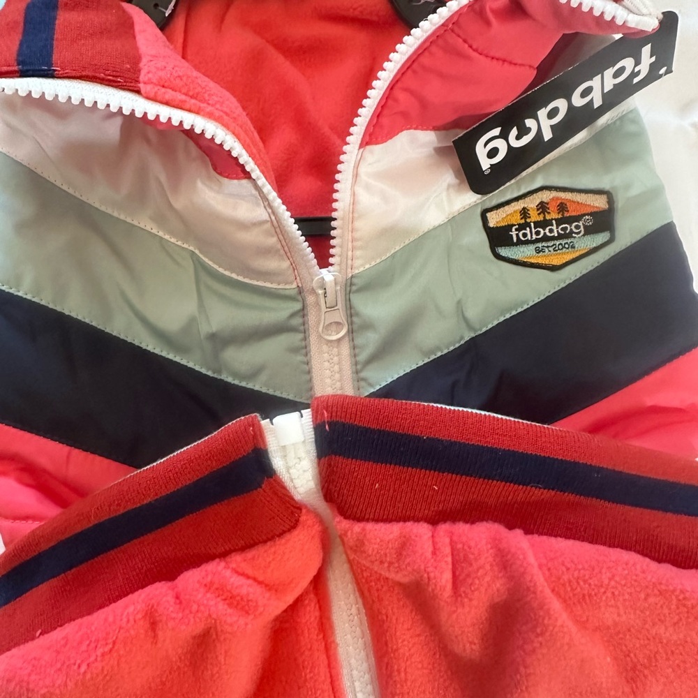 FabDog Chevron Coat (Melon) - Picture 4 of 5